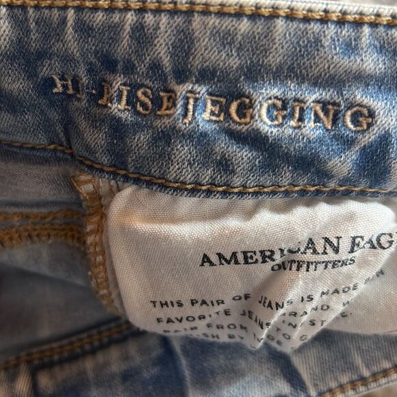 American Eagle distressed high-rise curvy jeggings size 0 regular - Picture 6 of 6